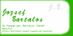 jozsef bartalos business card